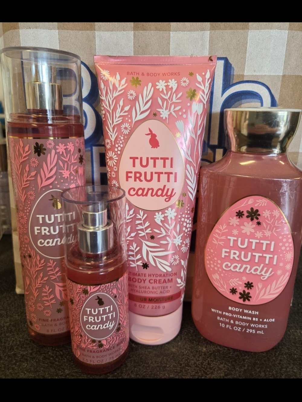 Bath & Body Works Tutti Frutti Candy Pink Body Care Set - Pink